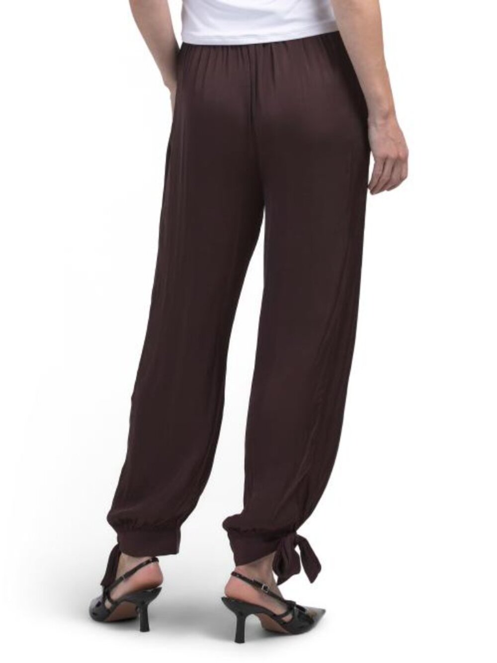 CAMILA COELHO Airflow Satin Tie Ankle Pants - Picture 2 of 4